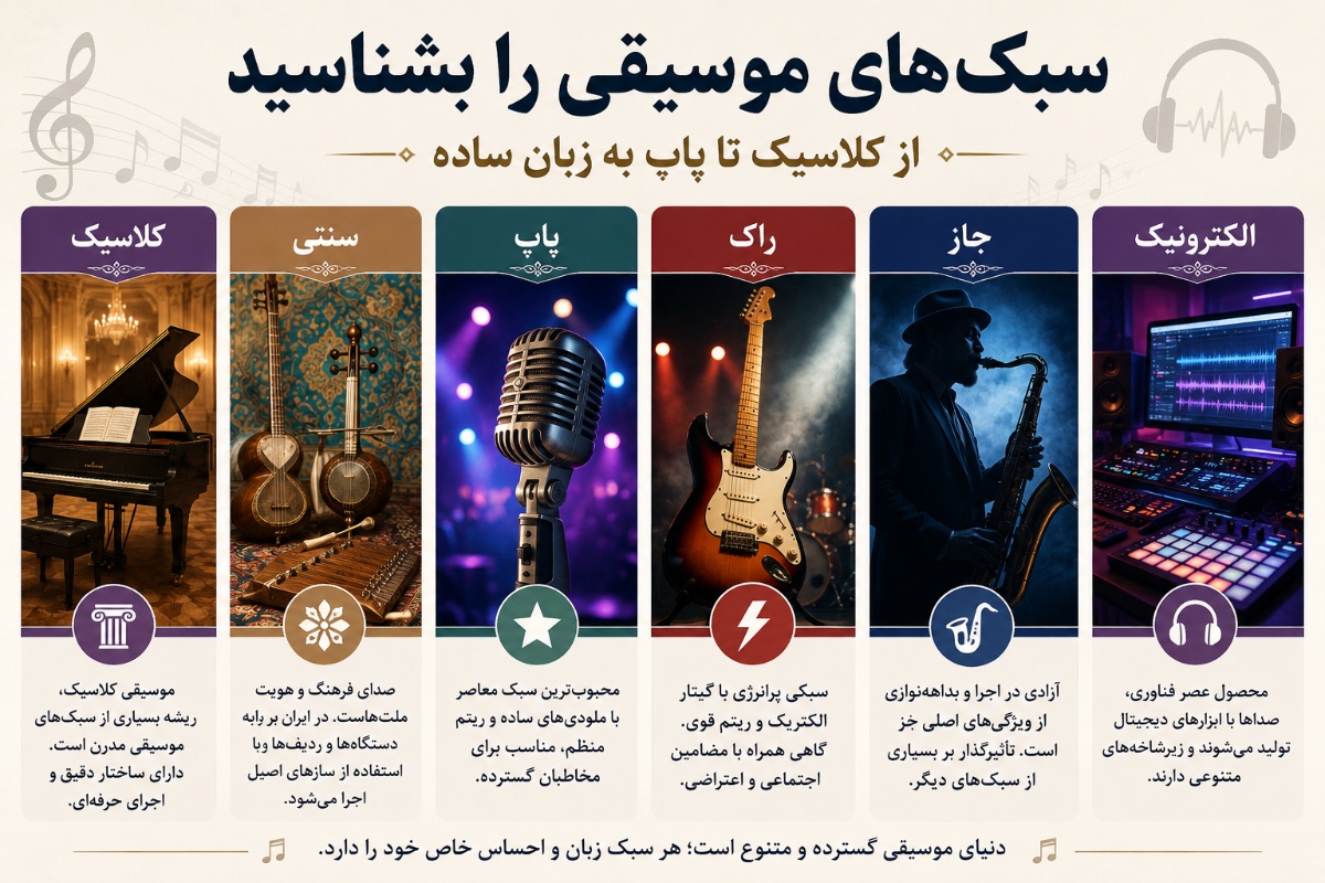 سبک‌های موسیقی را بشناسید