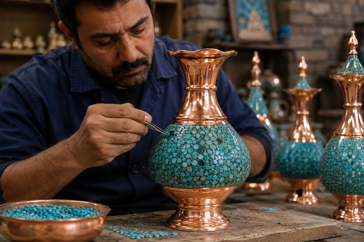چگونه هنر ایرانی ارزش سنگ فیروزه را چند برابر میکند؟ چگونه هنر ایرانی ارزش سنگ فیروزه را چند برابر میکند؟